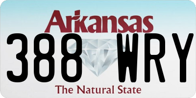 AR license plate 388WRY