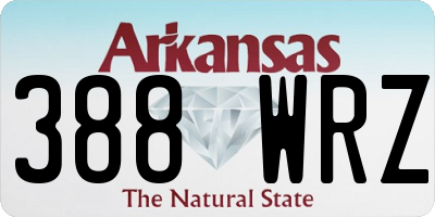 AR license plate 388WRZ