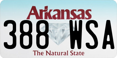 AR license plate 388WSA