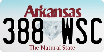 AR license plate 388WSC
