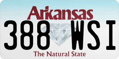 AR license plate 388WSI