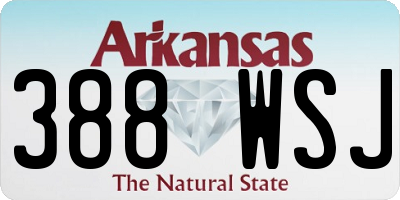 AR license plate 388WSJ