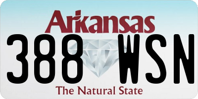 AR license plate 388WSN