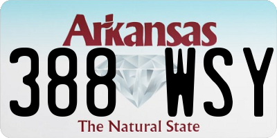 AR license plate 388WSY