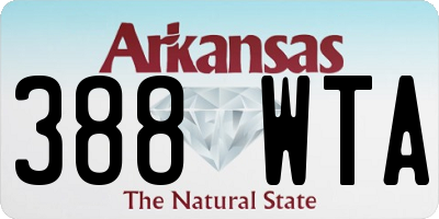 AR license plate 388WTA