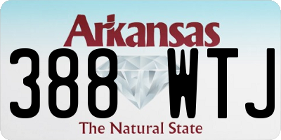 AR license plate 388WTJ