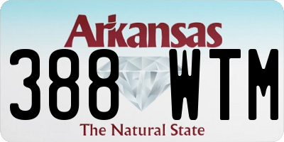 AR license plate 388WTM