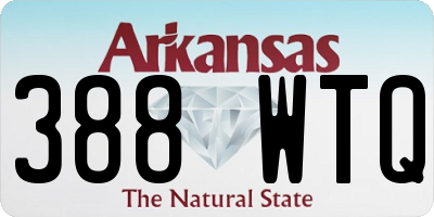 AR license plate 388WTQ