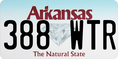 AR license plate 388WTR