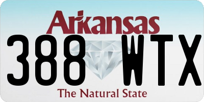 AR license plate 388WTX