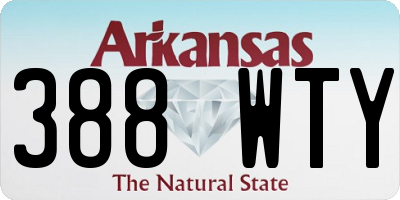 AR license plate 388WTY