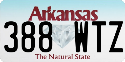 AR license plate 388WTZ