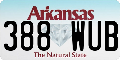 AR license plate 388WUB