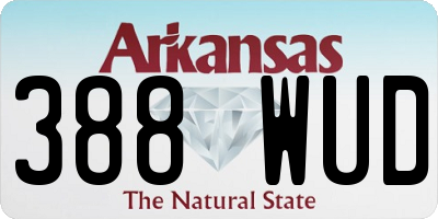 AR license plate 388WUD