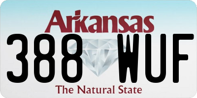 AR license plate 388WUF