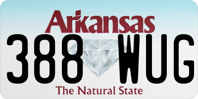 AR license plate 388WUG