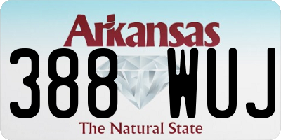 AR license plate 388WUJ