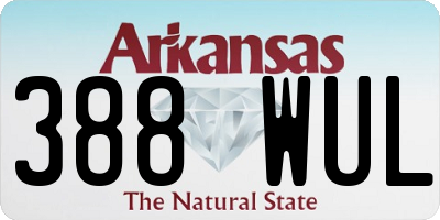 AR license plate 388WUL