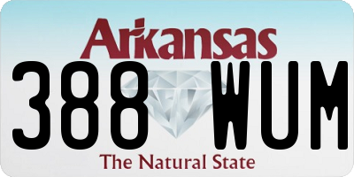 AR license plate 388WUM