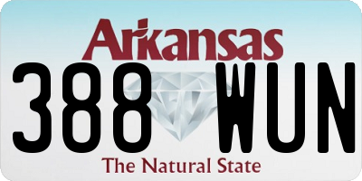 AR license plate 388WUN
