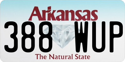 AR license plate 388WUP