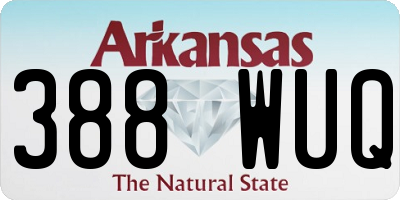 AR license plate 388WUQ