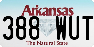 AR license plate 388WUT