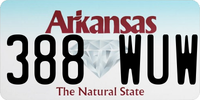 AR license plate 388WUW