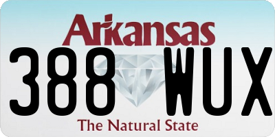 AR license plate 388WUX