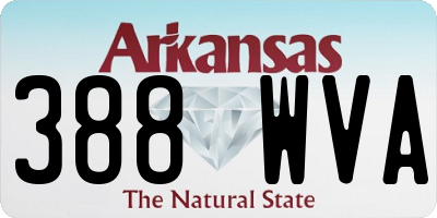 AR license plate 388WVA