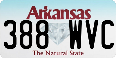 AR license plate 388WVC
