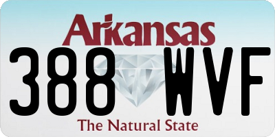 AR license plate 388WVF