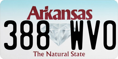 AR license plate 388WVO