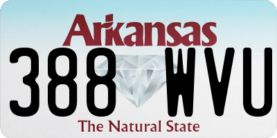 AR license plate 388WVU