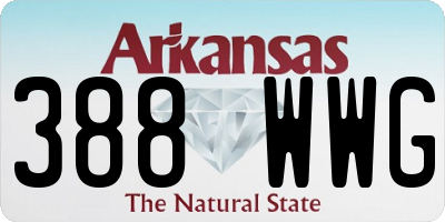 AR license plate 388WWG