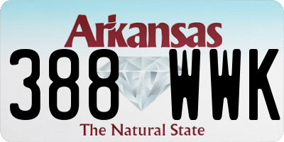 AR license plate 388WWK