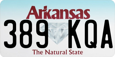 AR license plate 389KQA