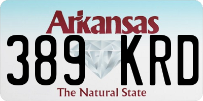 AR license plate 389KRD