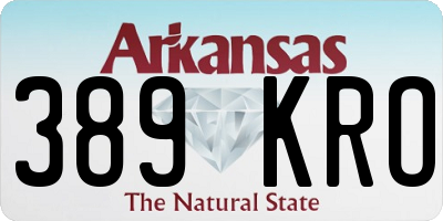 AR license plate 389KRO