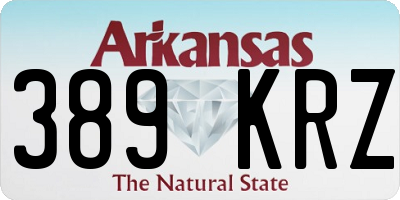 AR license plate 389KRZ