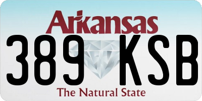 AR license plate 389KSB