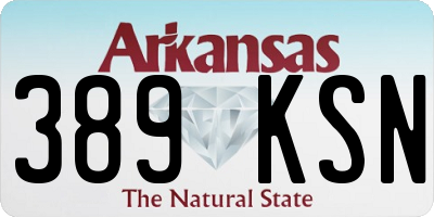 AR license plate 389KSN