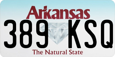 AR license plate 389KSQ
