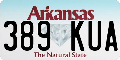 AR license plate 389KUA