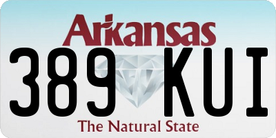 AR license plate 389KUI