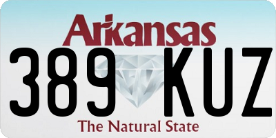 AR license plate 389KUZ
