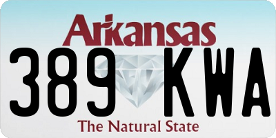 AR license plate 389KWA