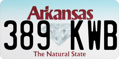 AR license plate 389KWB
