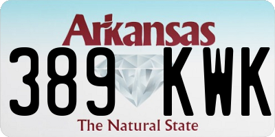 AR license plate 389KWK