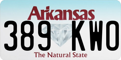 AR license plate 389KWO